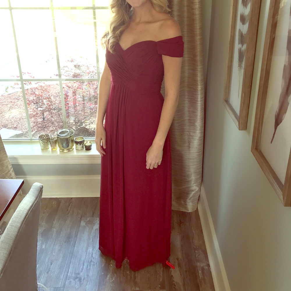 Burgundy night gown